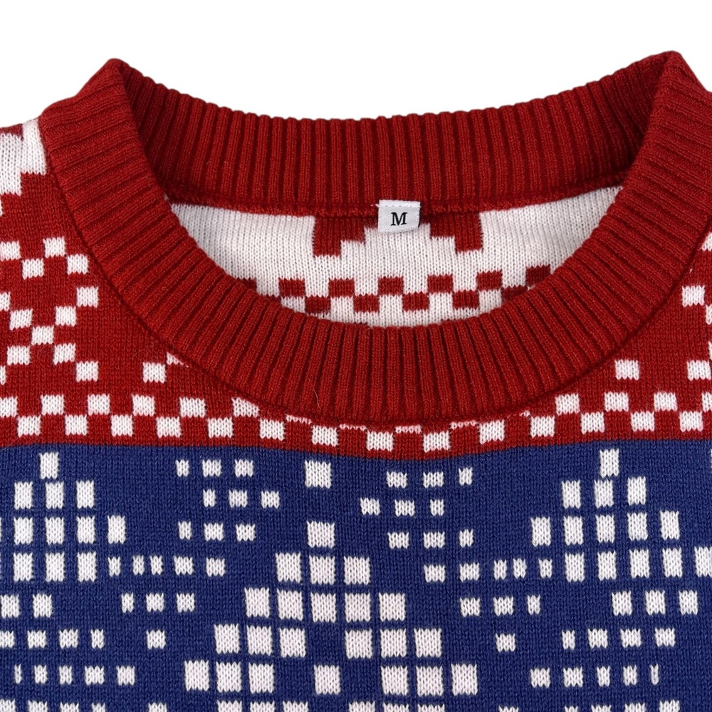Grey Goose Vodka Ski Resort Sweater Blue Fair Isle Holiday Knit Men's Medium - Picture 2 of 8
